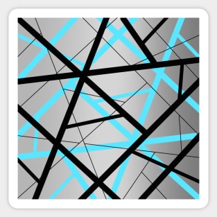 Blue/Silver/Black Pattern Sticker